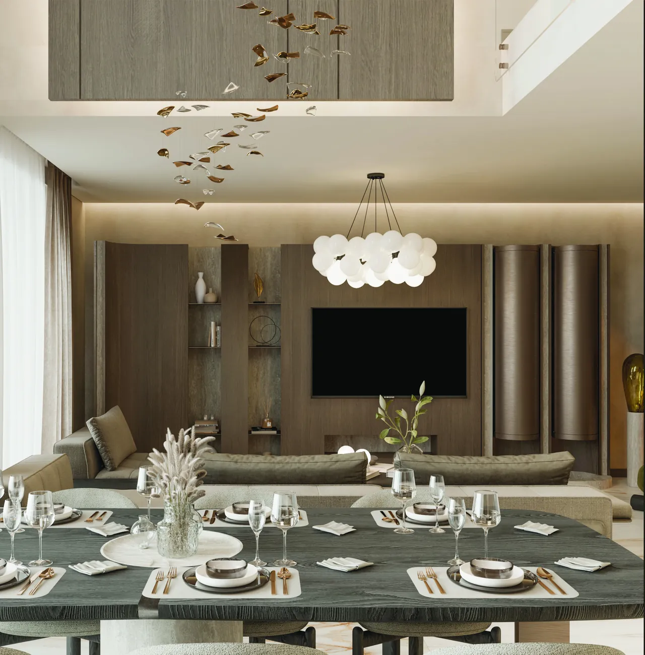 Yemek alanı ve salon
